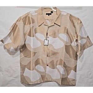 Montique Men Short Sleeve Embroidered Button-Up Shirt Style# 2204X Size 4XL NWT